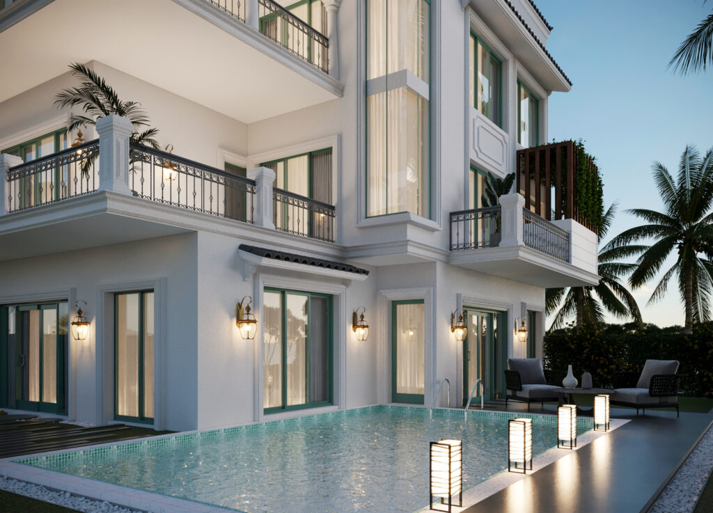 16 – Pool View at night