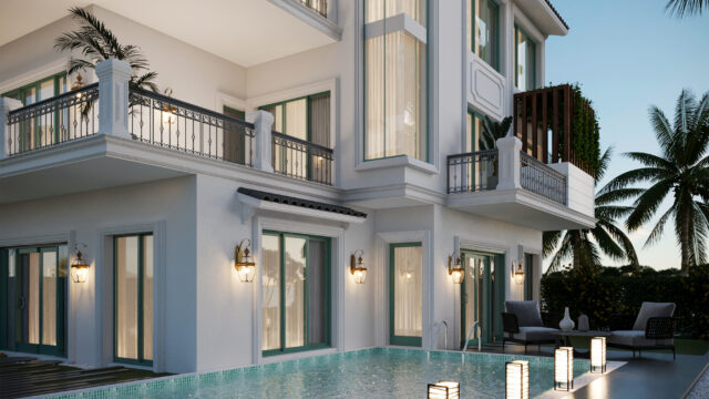 16 – Pool View at night