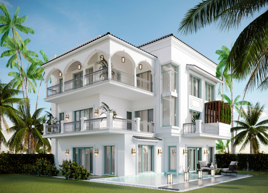 18 – Back Exterior View with pool