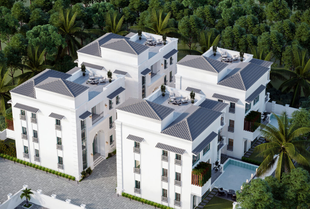 20 – top view of villa