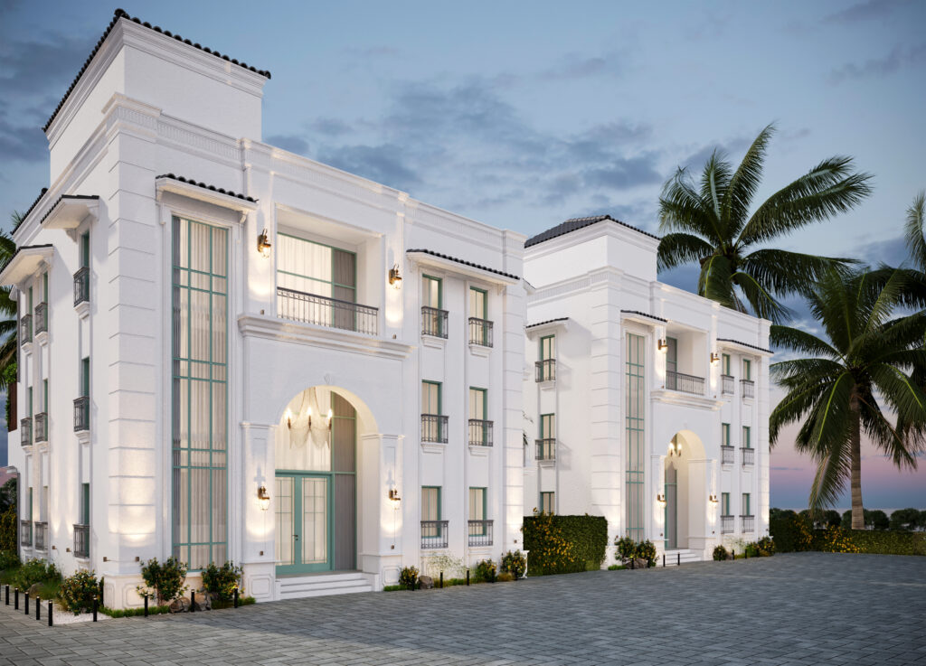 4 – Exterior Front view at night