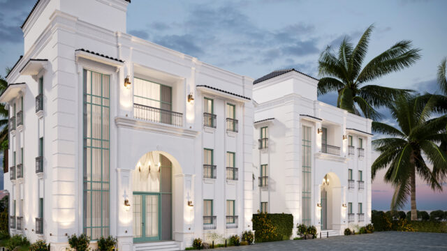 4 – Exterior Front view at night