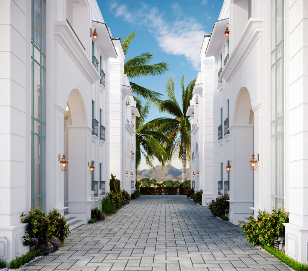 5 – Villa alley view
