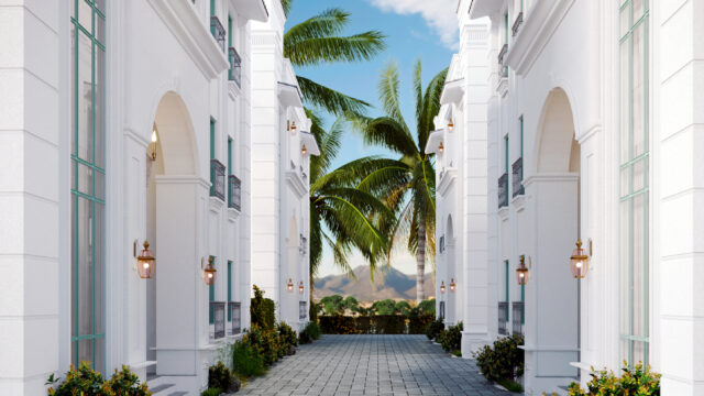 5 – Villa alley view